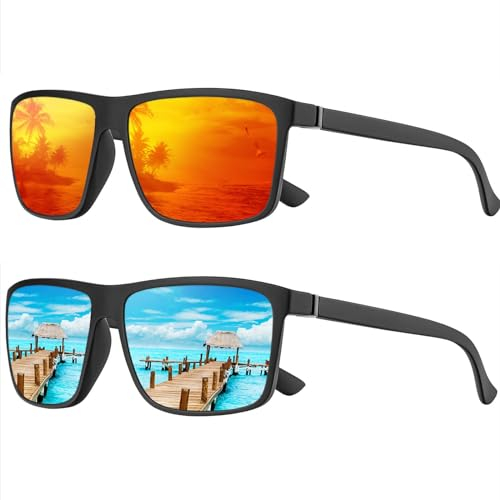 Perfectmiaoxuan Polarisierte Sonnenbrille Herren/Damen ; Vintage/Klassisch Brillengestell; UV400-HD-Pilotobjektive;Golf/Fahren/Angeln/Reisebrille/Outdoor-Sportarten Mode Sonnenbrille