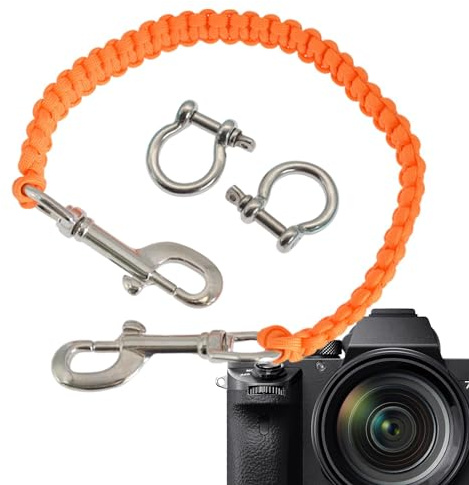 Camera Housing Carry Lanyard Waterproof 360 Degrees Retractable Soft Handle | Lanyard for Diving Accessories Camera Camcorder Straps Snorkeling Underwater Photography Security Lanyard