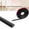 Flintronic Übergangsprofil Selbstklebend, 2m x 3.5cm PVC Boden-Leiste, Übergangsleiste Boden, Übergangsschiene ohne Bohren, Abdeckleiste für Fliesen, Holz, Laminat, Höhenausgleich 5mm(Schwarz)
