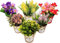 Yorkmills Set of 6 Potted Artificial Flowers Fake Flowers with Vase Faux Flowers in Pot, Spring Decor for Home Office Floral Arrangement for Table Dinning Room Decoration Shelf Decor