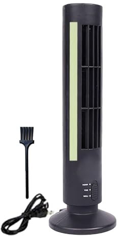 Ventilador de torre eléctrico, ventilador de torre de aire acondicionado, ventilador vertical de bajo ruido para viajes, hogar, dormitorio y área de trabajo