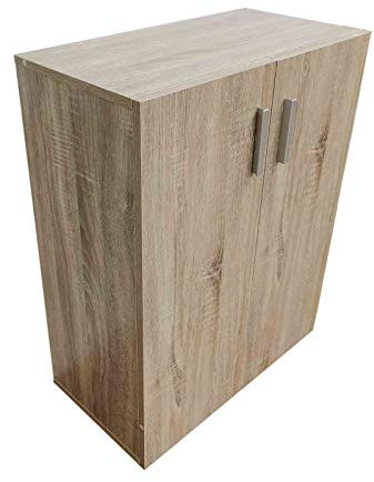 HTI living Kommode mit 2 Regalfächern Nina Sonoma Schrank Anrichte Sideboard