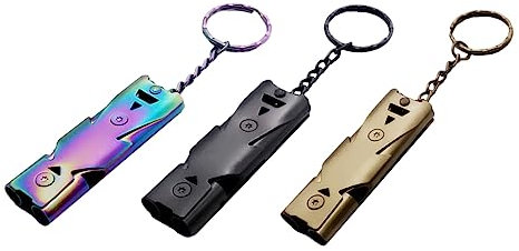 HONMEET 3St Notfallpfeife für den Außenbereich Campingpfeife lautes Pfeifen tragbare Schlüsselanhängerpfeife edelstahlrohr edelstahrohr Outdoor-Accessoire Notpfeife Aluminiumlegierung