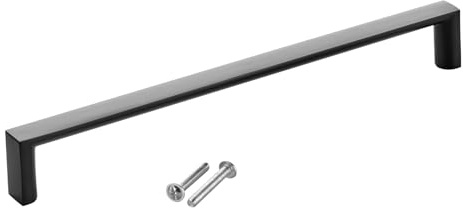 SOTECH Möbelgriff BLACKLINE XI BA 192 mm schwarz matt | Länge 199 mm, Breite 12 mm, Höhe 27 mm Vitrinengriff aus Aluminium