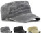 CWENDANER Klassische Premium Army Cap Military Style Cap, Vintage Männer Damen Army Cap, Gewaschene Army Flat Cap Baumwolle, Verstellbar Baseballmütze Kappe für Sport Reisen Drauße（Grau）