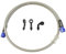 Tubo freno moto 40-240 cm Tubo freno idraulico moto in treccia d'acciaio inox (argento) per il collegamento alla pompa freno di moto da cross ATV dirt bike pit bike scooter moto da cross (2400mm)