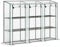 Outsunny 3 Tier Lean-to Mini Greenhouse with Reinforced Plastic Cover, Portable Indoor Outdoor Green House with 3 Roll-up Doors and 9 Wire Shelves, 151H x 215W x 46Dcm, Clear