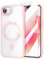 zelaxy Compatibile con Cover iPhone 16E Trasparente, Cover 16E 2025 Protezione Dalle Cadute Compatibile Con Accessori Magsafe, Guscio Duro E morbido, Colore Macaron - Rosa