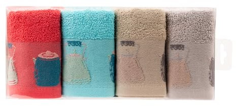 BOSKIMO Strofinacci Cucina Cotone Premium – Set da 4 Canovacci Assorbenti in Spugna e Microfibra – Asciugapiatti di Alta Qualità – Prodotto in Portogallo