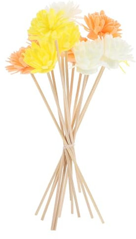 drburpily 12 pezzi/set con oli essenziali diffusore in rattan bastoncini ABS diffusore bastoncini fiori 19 cm rattan naturale Wo