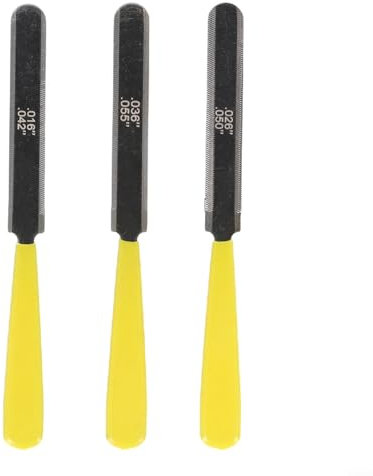 Set di 3 lime per capotasto per chitarra, progettate per uso professionale liutaio