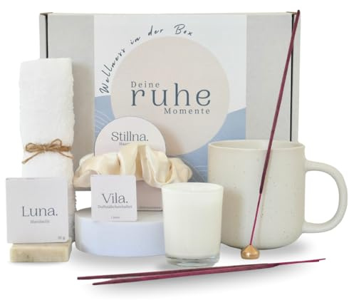 Wellness Geschenkbox für Frauen – Luxuriöses Spa Geschenkset zu Weihnachten mit Tasse, Duftkerze, Handtuch & Seife – Perfektes Weihnachtsgeschenk & Wohlfühl-Set für Frauen