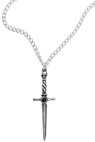 Hand of Macbeth Alchemy England Sword Cabochon Gothic Dagger Power Necklace