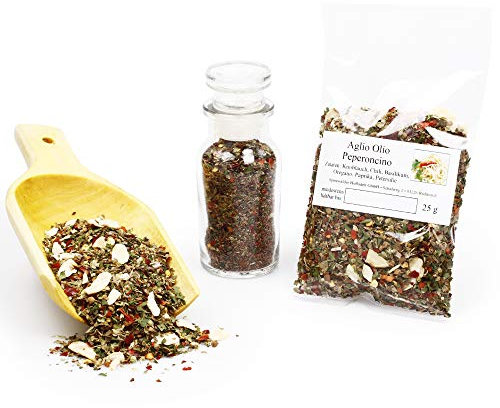 Aglio Olio Peperoncino, Nudel Gewürzzubereitung, Nudelgewürz, Spaghetti Gewürzmischung, italienische Kräuter, 25g