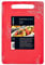 Chef Aid Red Plastic Chopping Board, 35x25cm, Non-slip, Dishwasher Safe