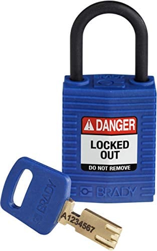 SafeKey Compact Padlock, 33mm x 67mm x 19mm, Blue