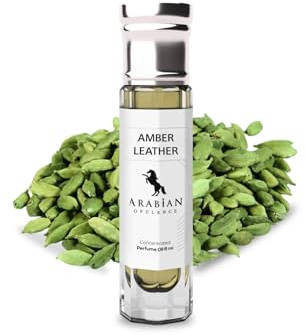 Arabian Opulence FR229 AMBER LEATHER Roll-on Perfume Oil | Concentrated Fragrance Body Oil | Long Lasting Oil Based Perfume for Men and Women | Travel Size Alcohol-Free Soft Perfume Oil Bottle (6ml)