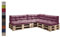sunnypillow Palettenkissen 7er Set für Europaletten Indoor und Outdoor Palettenpolster Palettensofa Kissen mit schöner Steppung Auflage 120 x 80 viele Farben zur Auswahl Violett