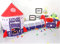 Floving 3 en 1 Kids Play Tienda Tunel de rastreo y Bola Hoyo Tienda de Playhouse Infantil con aro de Baloncesto, para Uso Interior y Exterior con Estuche portátil. (Rojo) (Azul Oscuro)