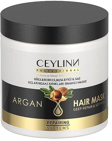 Ceylinn ARGAN Haarkur Maske - Repairing Systems - Für schwaches und trockenes Haar – Stärkende, nährende und reparierende Haarmaske - 500ml