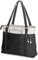 BAG WIZARD Arbeitstasche für Damen, mit Laptopfach, Reißverschlusstaschen, Lehrer-Tragetasche, Geldbörse, Schwarz, Large, Strapazierfähig