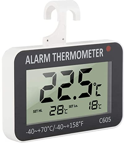 Termometro Digitale Termometro per Frigorifero Termometro Frigorifero Digitale con Allarme Termometro per Congelatore per Cucina, Casa, Ristoranti