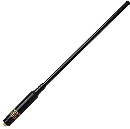 TWAYRADIO Antena de mano de radio bidireccional, antena de mano de doble banda VHF UHF telescópica SMA-Fhemale, compatible con Baofeng UV-5R UV-82 888S BF-F8HP GT-3 KENWOOD Retevis TYT Ham Amateur
