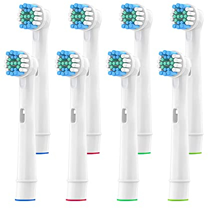FFYan 8 PCS Ersatzbürstenköpfe für Oral B, Nachfüllpackung Elektrische Zahnbürste, Dual Clean Plaque Precision Deep Clean Zähne, Sanft zu empfindlicher Zahnfleischpflege