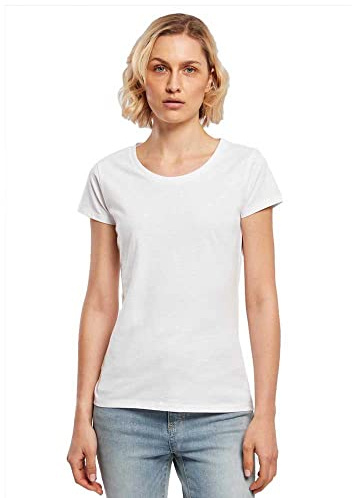 Build Your Brand Damen T-Shirt Basic Tee, Kurzarm Frauen T-Shirt mit Rundhalsausschnitt aus Baumwolle, in vielen Farben erhältlich, Größen XS-5XL