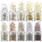 Champagner Glitzer Nägel Glitzer, 10 Boxen Glitzerpulver Set, Glitzer Paillette, Nagel Pailletten für Make-up, Maniküre, Dekoration, DIY