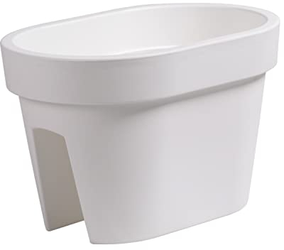 botle Jardinière de Balcon Ovale - 39,5 cm - 12,3 l - Blanc