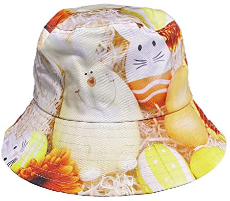 Chapeau cloche pliable pour homme et femme, Œufs de lapin de Pâques., Taille unique