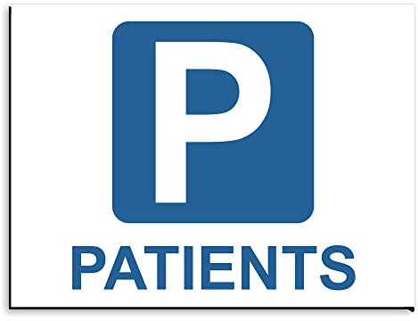 Plaque de signalisation Parking Patients en aluminium 30x20 cm