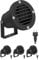ledscom.de 4 Stück Gartenstrahler DUK, Gitter für außen, IP65, Stecker, schwarz, 1x GU10 max. 15W