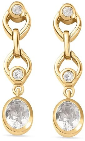 SHOP LC AAA Turkizit und weiße Zirkon-Ohrringe 925 Silber Gelbgold Vermeil ca. 0 84 ct