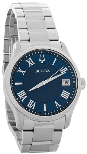 Bulova Herren Armbanduhr Wilton mit Edelstahlarmband, Gehäusedurchmesser: 41 mm, 96B386