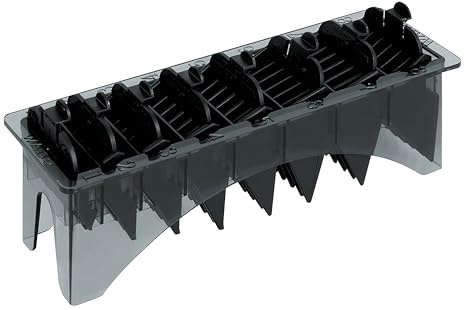 Wahl Nylon Attachment Combs, #1-8, Führungskämme für Rasenmäher, Zubehör, Schutz für professionelle Rasenmäher, Schwarz, Super Taper, Taper2000, Senior, Magic Clip, Legend, Balding