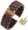 BEFIA Rubber Watchband Silicone Wristband Bracelet Rose Gold Buckle For Armani AR5905 AR5906 AR5919 AR5920 20 23mm Watch Band Strap (Color : Brown Rose Gold, Size : 20mm)