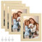 WenYa 5x7 Nature Photo Frames, 4 Pack 7x5 Wooden Picture Frames with Perspex and Hooks for Wall and Desktop Display