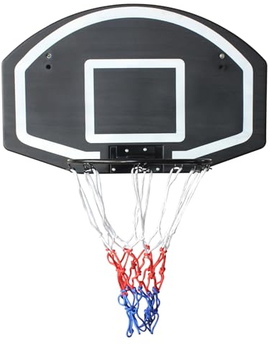 FUNJEPE Basketballkorb zur Wandmontage, 72,4 x 45,7 cm, große Rückwand, bruchsichere Rückwand, Allwetternetz, Tür, Wandmontage, für drinnen und draußen, Basketballspiel