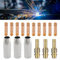Zamety 16 Pezzi MIG Accessori per Saldature MAG, 3 Ugelli per Gas | 10 Punta Guidafilo 10×0.8 mm | 3 Porta Punte Diffusore per Consumabili Torcia, per Saldatrice a Torcia MB15AK