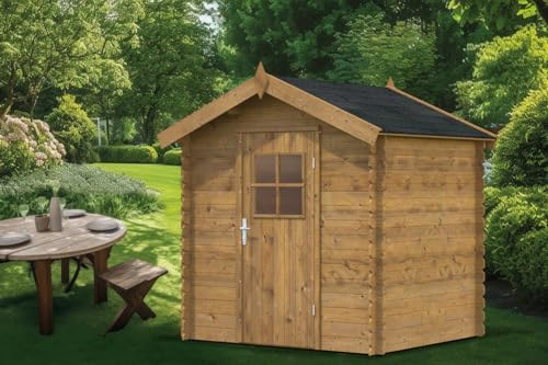 Gartenhaus aus imprägniertem Holz CLARA 206 x 176 cm ohne Boden
