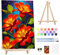 GHHKUD Peinture par Numéros pour Adulte, DIY Peinture Acrylique pour Adultes Enfants débutants Facile sur Toile 20×30 cm avec peintures et pinceaux, avec châssis en bois à monter, Animaux
