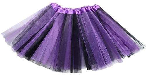 Ragazze Pettiskirt Tutu Rainbow Bubble Skirt,Bambine Gonna Strati Mini Gonna Tulle Gonna Principessa Balletto ,Vestito Carnevale Bambina, Vestito Halloween Balletto Principessa (Purple, 2-8 Years)