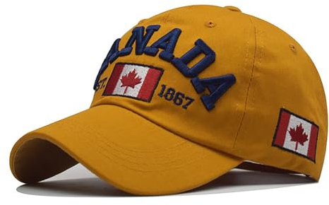 FVKTHNVS Baseballkappe mit Flagge, Kanada-Stickerei, 1867, Gedenkmütze, Unisex, Outdoor-Kappe, Pops-Hut