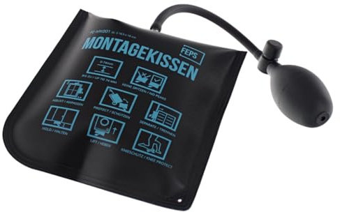 FEPS Tool Montagekissen 16,5 x 16 cm | Luftkissenheber zur Tür- und Fenstermontage | Luftkissen als Montagehilfe für Höhen bis zu 74 mm