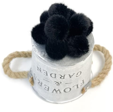 Hrlace 2.5cm Kleine Kunstfell Bommel Mini Fellbommel Faux Kunstpelz Pom Ball Künstliche Plüschbälle DIY Fell Pom Poms für DIY Handwerk Anhänger Deko Strickmütze Zubehör Schwarz 10 Stück