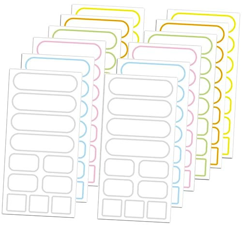 DIYEAH 24sheets Compact Bottle Stickers Adhesive Labels for Bottles Home Office Supply