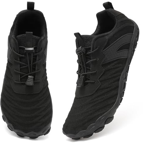 Acfoda Chaussures de Trail Running Homme Femme Chaussures Larges de Pieds Nus Confort Antidérapante Sport Outdoor & Indoor Fitness et Zéro Drop Semelles Noir 47