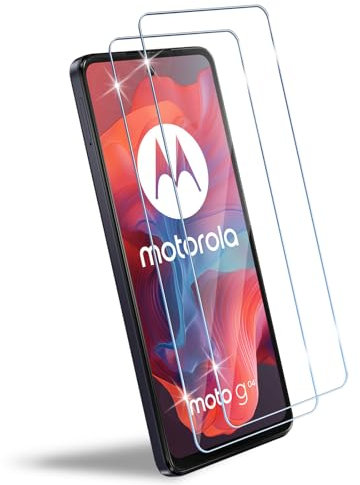 HidWee Protector Pantalla Compatible con Motorola Moto E14/G04/G04S Cristal Templado, 2 Piezas HD Protector de Pantalla, Sin Burbujas, Anti-Arañazos, Antihuellas, 9H Dureza Vidrio Templado